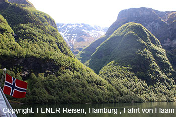 Fahrt von Flaam nach Gudvangen