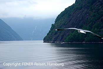 auf dem Geiranger Fjord