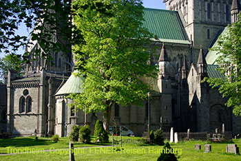 Gartenanlage in Trondheim am Dom