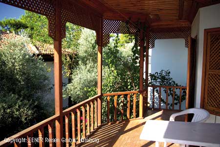 Balkon im ersten Stock zum Relaxen im Ferienhaus Melisa